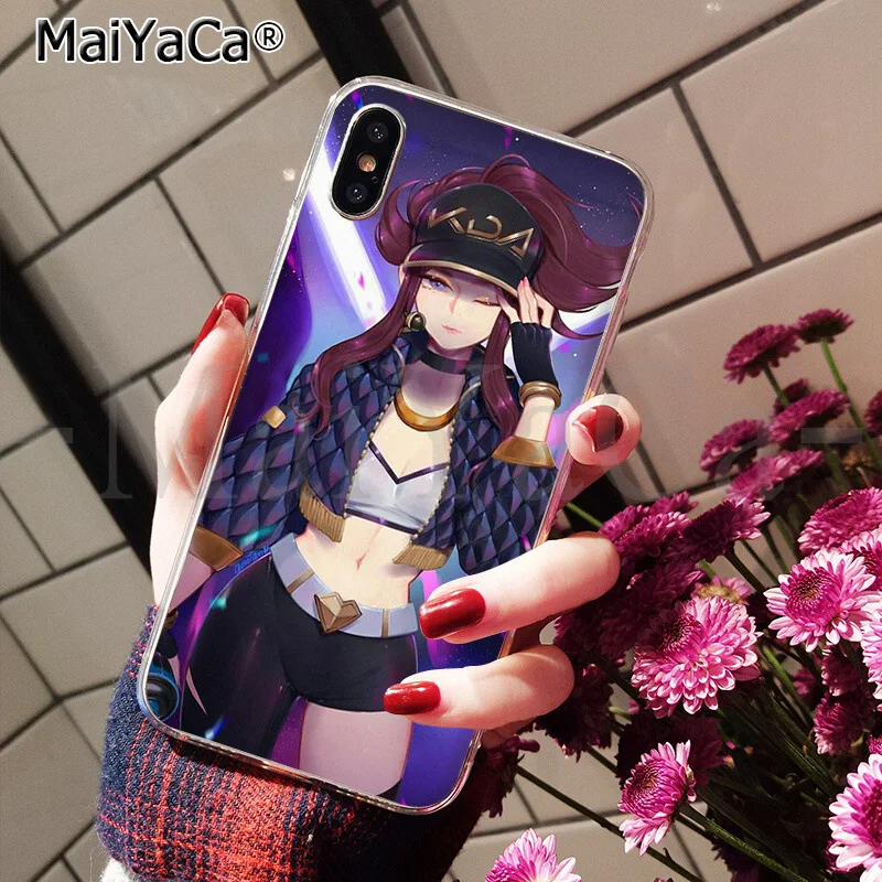 MaiYaCa kda league of legends ТПУ мягкий силиконовый прозрачный чехол для телефона для iPhone 8 7 6 6S Plus 5 5S SE XR X XS MAX Coque Shell