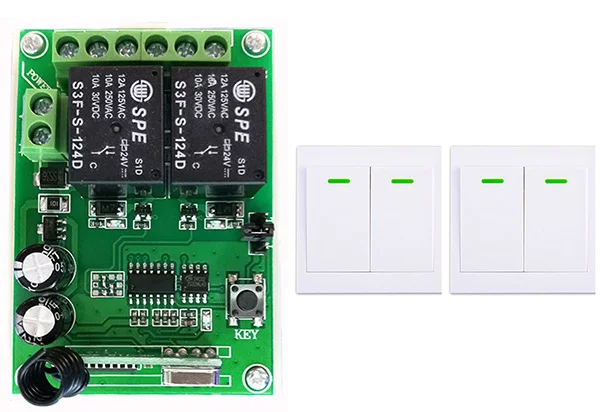 Новый цифровой переключатель дистанционного управления DC24V 2CH приемник