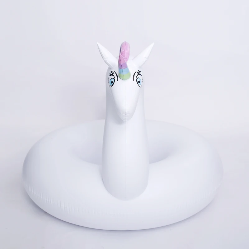 2 Цвет надувные Пегас плавание кольцо розовый и белый Единорог плавательный круг