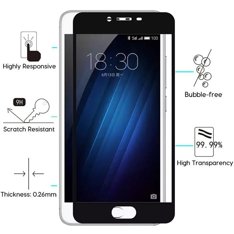 Защитная пленка для экрана из закаленного стекла Meizu M6S M5C M6 M5 M3 Note M5S M3S Pro 6 7 U10