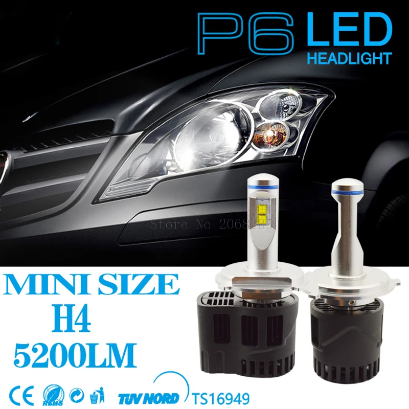 Комплект из 2 предметов, высокое качество, новые ZY P6 110W 10400LM светодиодный фар Conversion Kit лампочки Canbus H4 H7 H11 9005 9006 H13 D2 D1 HB3 9004 9007