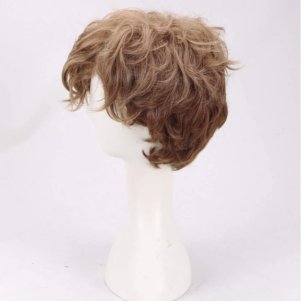 Fantastic Beasts and Where to Find Them Costume Newt Scamander Cosplay Brown Curly Wig Eddie Redmayne Short Hair Halloween | Тематическая