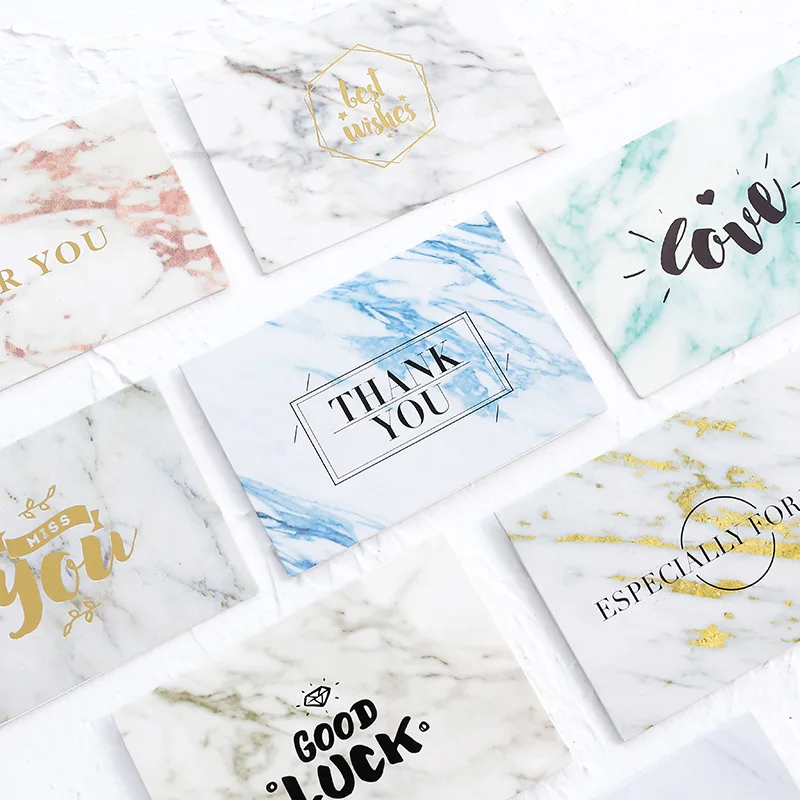 

40pc /lot Marble Retro Thanksgiving Day,business wish festival celebration, greeting card, business greeting card with envelope