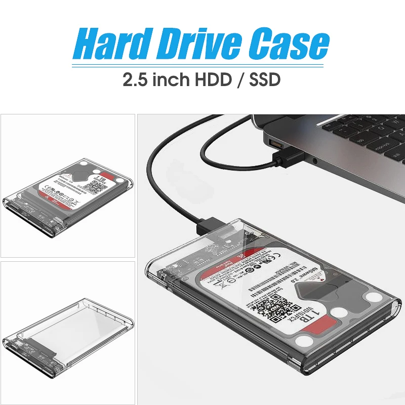 Прозрачный жесткий диск ORICO 2139U3 CR 2 5 дюйма USB3.0 HDD чехол для хранения|Сумки и чехлы