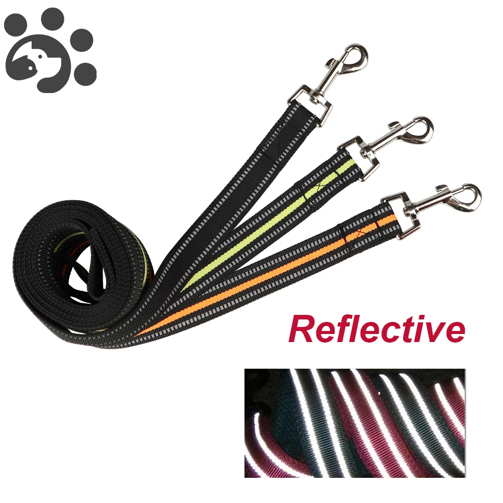 Светоотражающий Поводок для собак 2 м полоска маленьких и больших простая