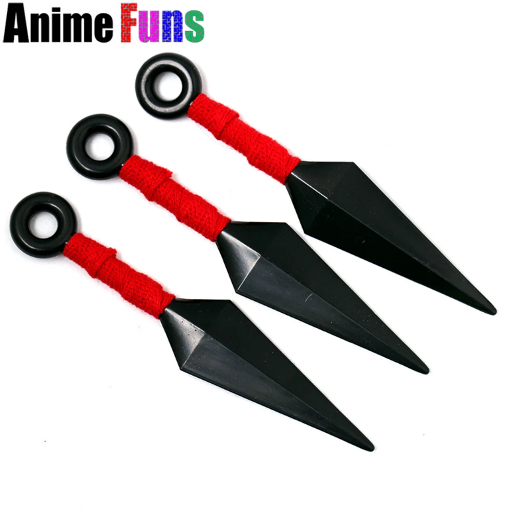 3 шт./лот 12 см Аниме Наруто Косплей оружие брелок кулон пластиковый кунай японский