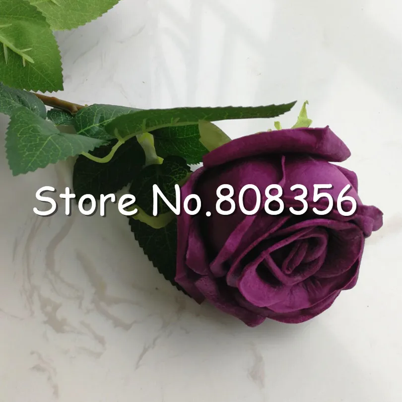 006 One Real Touch Роза Имитация Поддельные естественный вид цветок PU розы 60 см для Свадебная вечеринка искусственные декоративные цветы 7 цветов - Цвет: 006