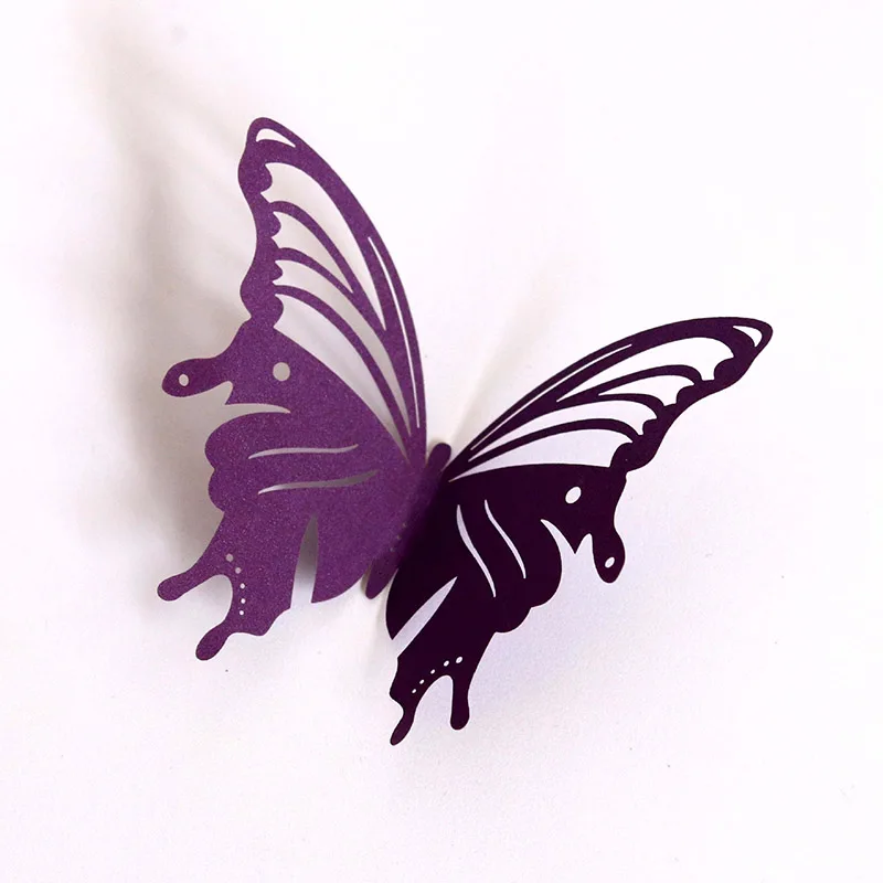 Purple 10 шт./лот, лазерные вырезанные бабочки, свадебные украшения, день рождения, вечеринка, Кубок, карта, стол, имя вина, еда для гостей, места для гостей - Цвет: Purple