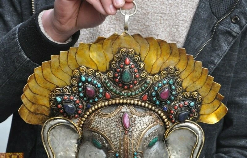 Серебряный филигранный инкрустационный кристалл драгоценный камень 24k золотой