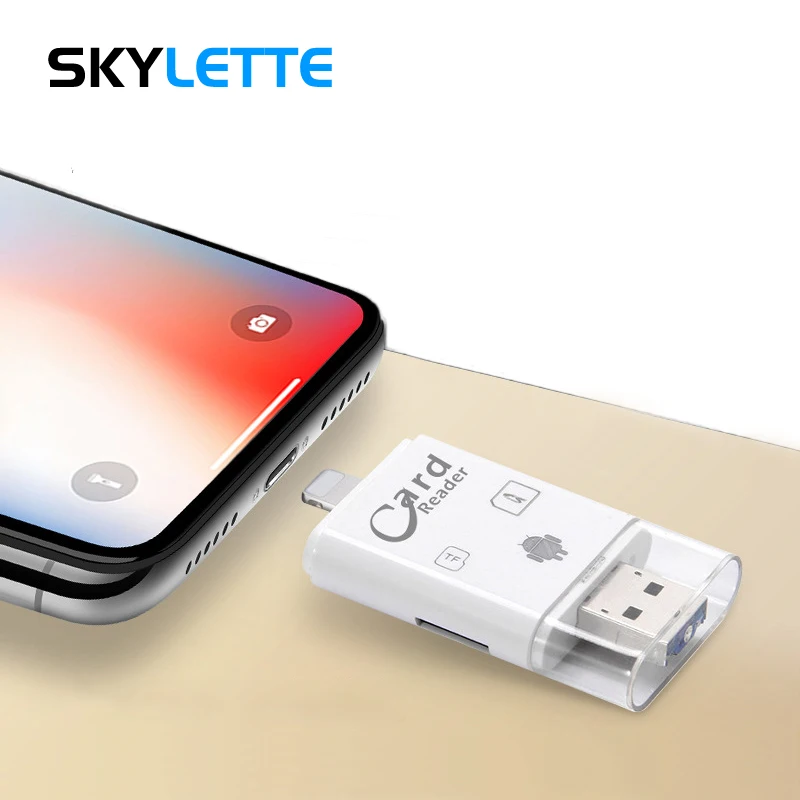 Все в 1 SD TF кардридер iOS Micro USB 2 0 Android совместимый адаптер для iPhone Samsung iPad аксессуары
