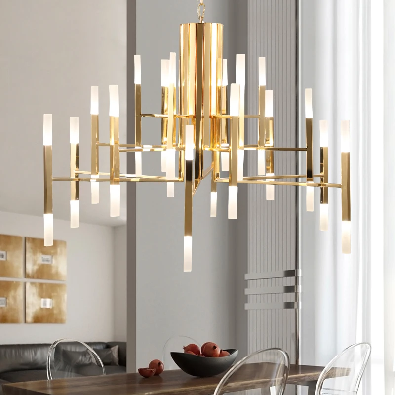 Современный 36 светодиодный светильник люстра креативный дизайн золотой черный