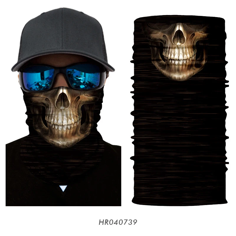 3D бесшовная повязка на голову Скелет Череп Бэтмен Джокер клоун труба шеи теплая
