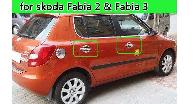 Горячая Распродажа для Skoda Fabia / New 2007-2015 роскошные хромированные наружные чехлы на