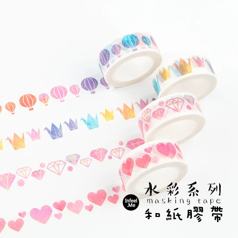 2019 (1 предмет) для девочек акварельных красок лента Washi партия клейкая разместил
