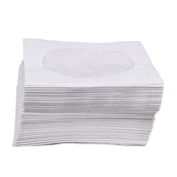 Защитная мини сумка для дисков 95 шт. белая бумажная хранения CD и DVD конверты