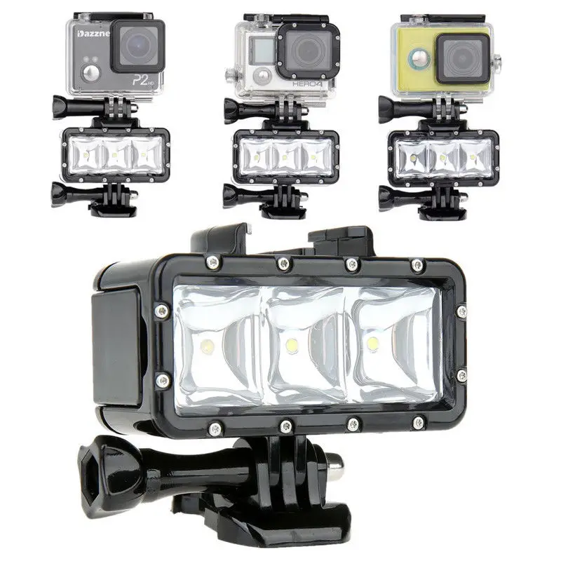Wrumava вспышка для камеры подводного погружения Светодиодная лампа Gopro Hero 4 3 + 2 экшн