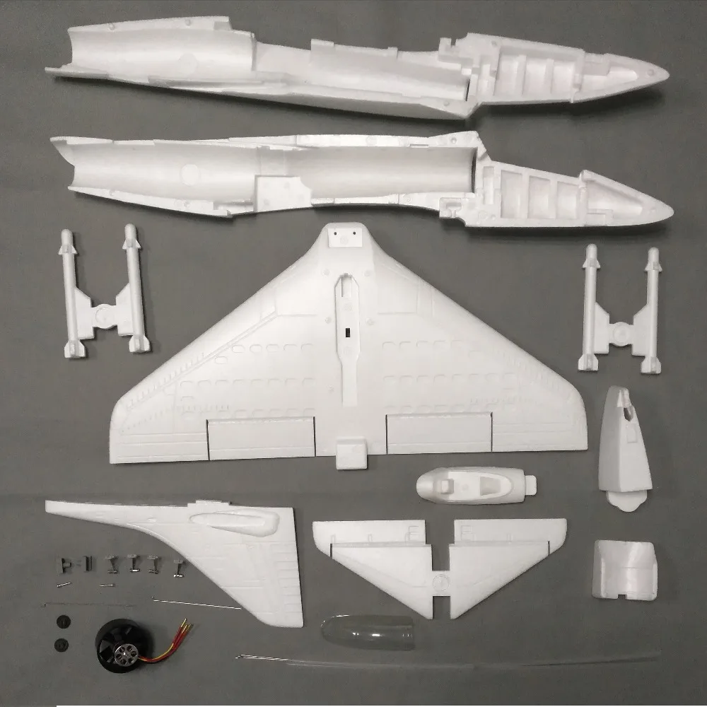 50 мм мини RC Jet A4 белый в разобранном виде комплект