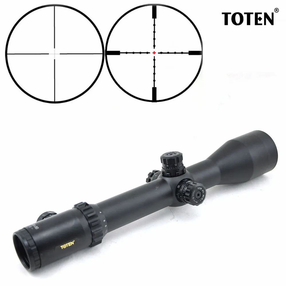 TOTEN Riflescope 2-24x50 First Focal Plane FFP Mil-dot Hunting Tactical Rifle Scopes 35mm Shockproof Waterproof | Спорт и