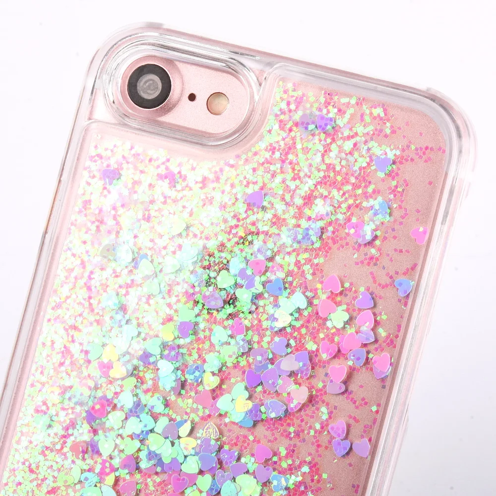 Diamond on side Bling Liquid Quicksand Soft Cases for iPhone 7 Plus 6S 6 Se X | Мобильные телефоны и аксессуары