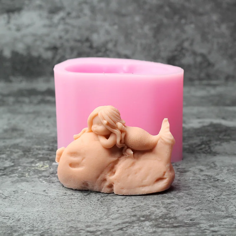 3D силиконовая форма для мыла инструменты украшения торта русалки ручная работа