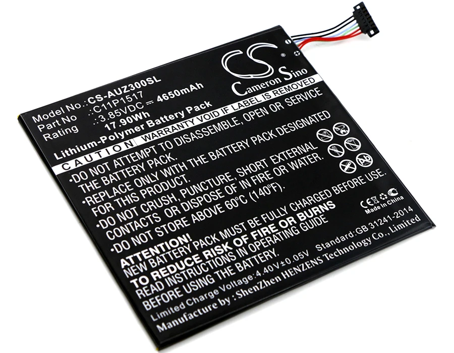 Аккумулятор Cameron Sino C11P1517 4650 мАч для Asus ZenPad 10 Z0310M Z300M Z300CNL | Компьютеры и офис