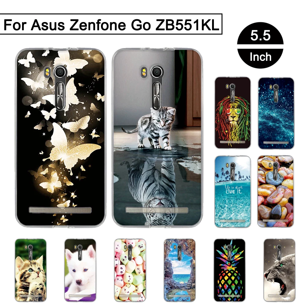 Силиконовый чехол для Asus Zenfone Go ZB551KL 5 &quot мягкий из ТПУ чехлы телефонов с