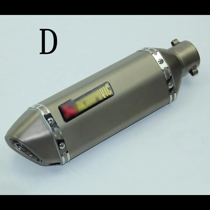 D 51 мм Глушитель для мотоцикла изменение 370 мм Нержавеющая сталь наконечник на глушетель выхлопной трубы Системы для NC700 R3 GW250 ниндзя Z250/350 - Цвет: D
