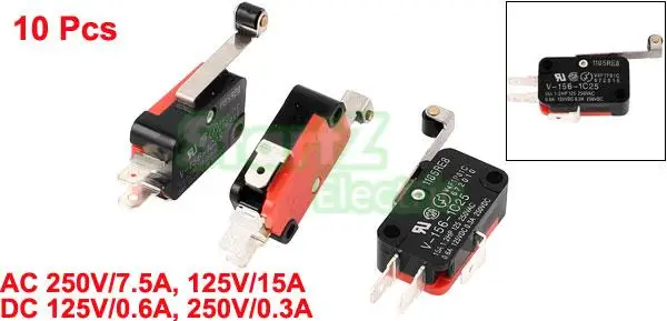 10 шт. роликовый рычаг SPDT NO/NC мгновенные микро переключатели V 156 1C25|switch 10|switch spdtswitch