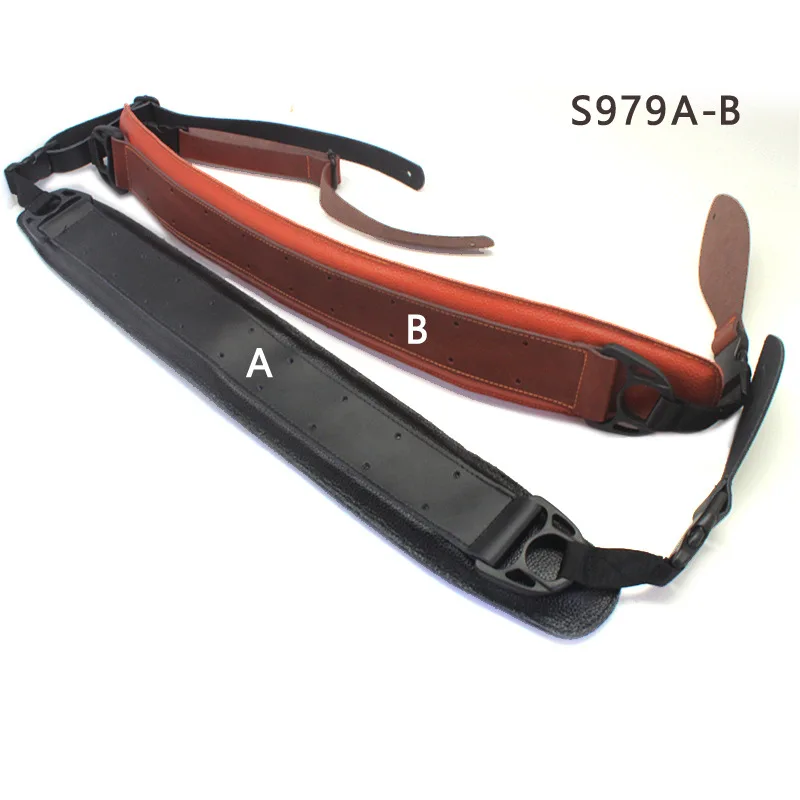 Высококачественный кожаный ремень для гитары YUEKO черный белый Уникальный