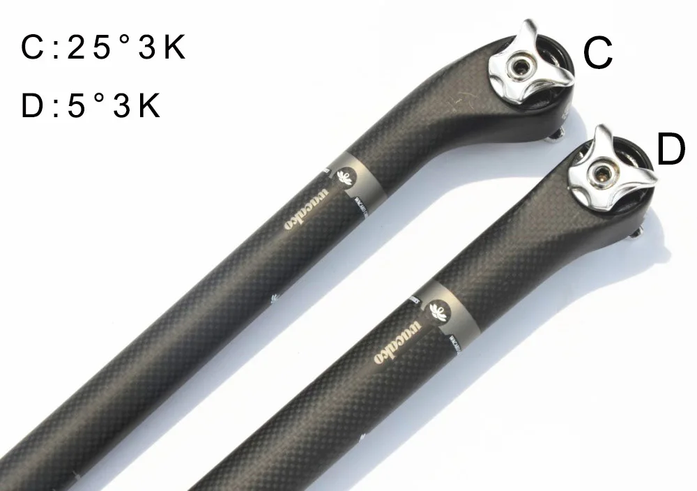 Wacako велосипед 3K UD Matte карбоновый Подседельный штырь МТБ дорожный модель 27 2/30 8/31