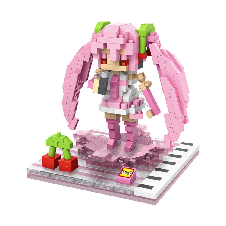 LOZ Mini Blocks Cartoon building Bricks Anime brinquedos Model HATSUNE MIKU Educational Kids toys Girls Present 9534-9535 | Игрушки и