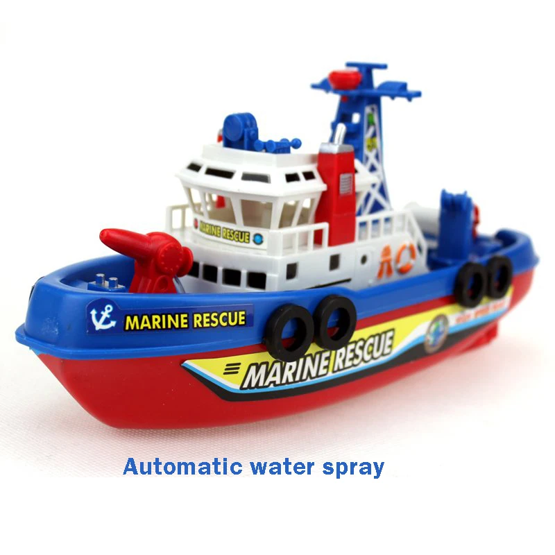 

Children Electric Sea Fireboat Bathroom Toys Boat Model Bath Toy Electric Water Ship Music Toys For Children Toys For Swimming