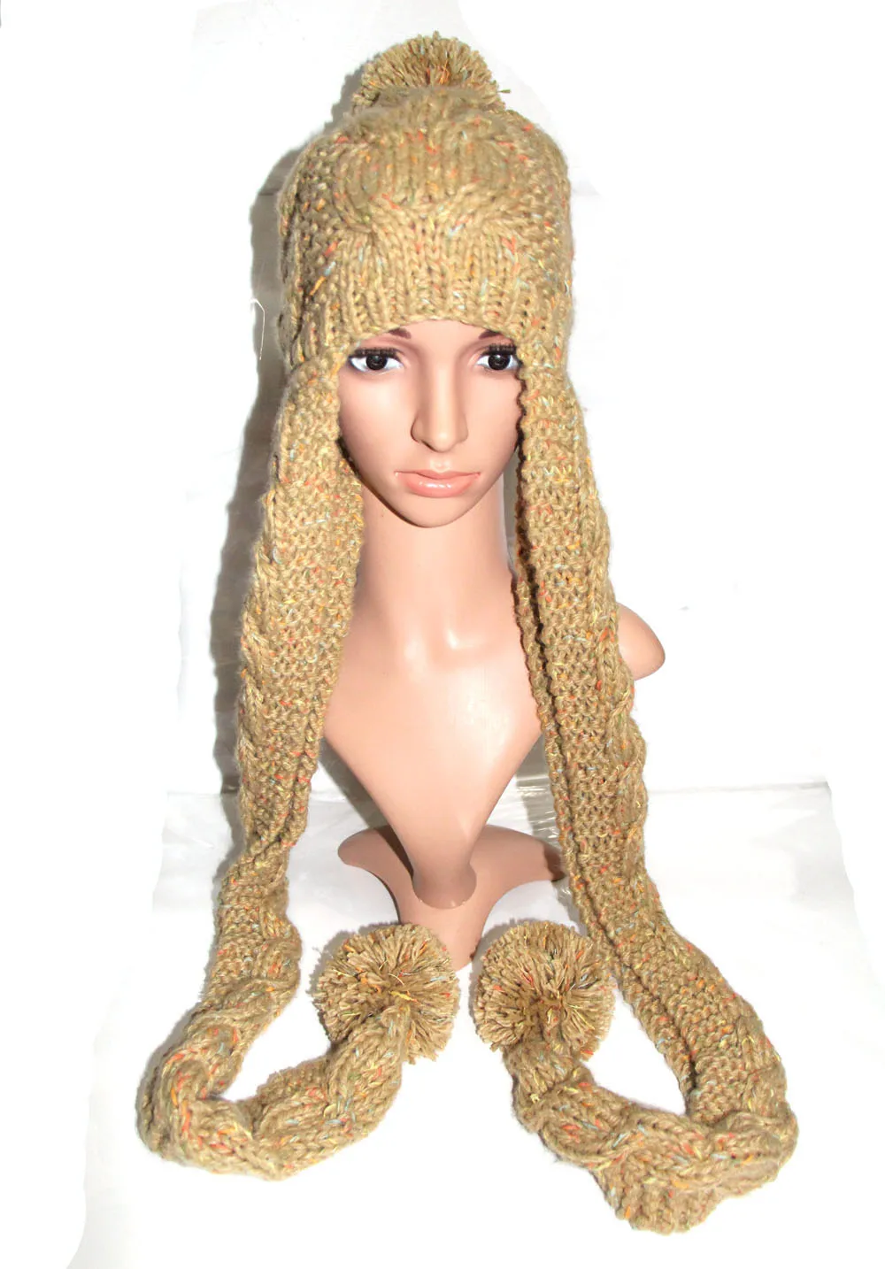 Модная новинка от BomHCS дизайнерская женская вязаная шапка ручной работы с толстым