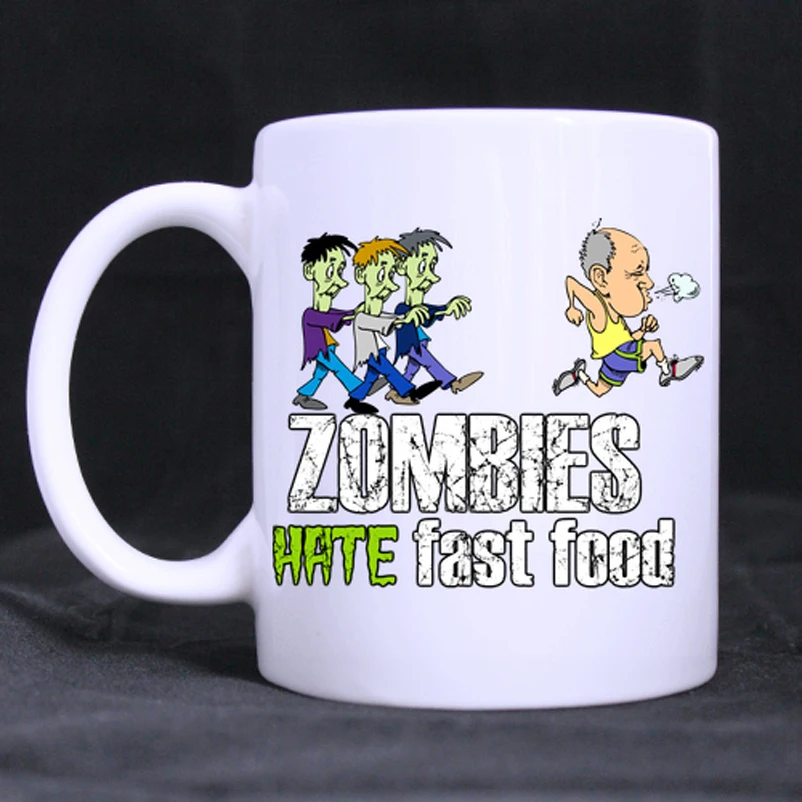 Крутая кружка для кофе с изображением зомби фаст фуда по индивидуальному заказу
