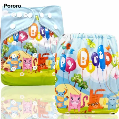 w09 PORORO Новое поступление postional цифровая печать карманный подгузник, напечатаны один размер ткани детские пеленки - Цвет: w09