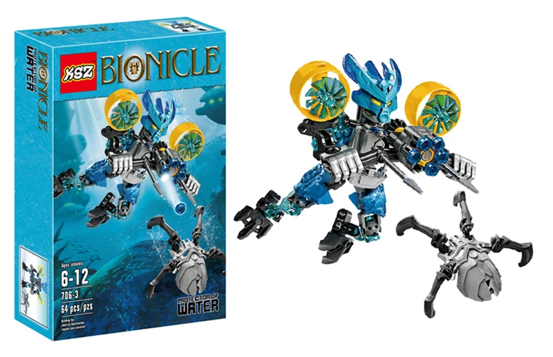 Smartable BIONICLE протектор воды+ мастер воды Gali Строительный блок Набор игрушек для мальчика подарок совместимые все бренды BIONICLE