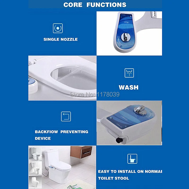 Спрей-смазка для влагалища унитаз ABS пластиковое биде с распылительной насадкой