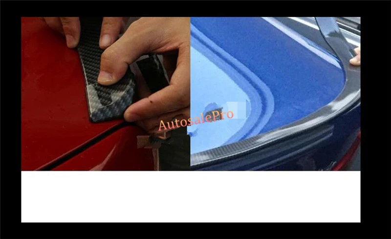 

For For BMW 4 Series Sedan 2008-2016 Diy Carbon Fiber Style color Rear Spoiler trunk upper lip decoration Wing