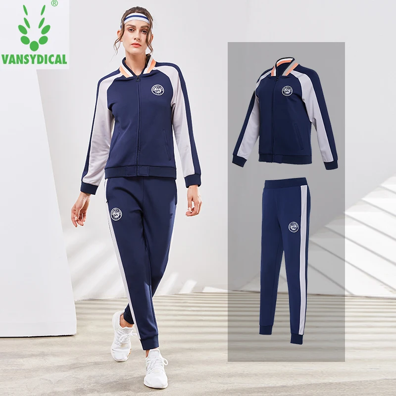 

Vansydical Sports Suits Women's Sportswear Fitness Running Jackets Pants Set Autumn Winter Outdoor Workout Jogging Suits 2pcs