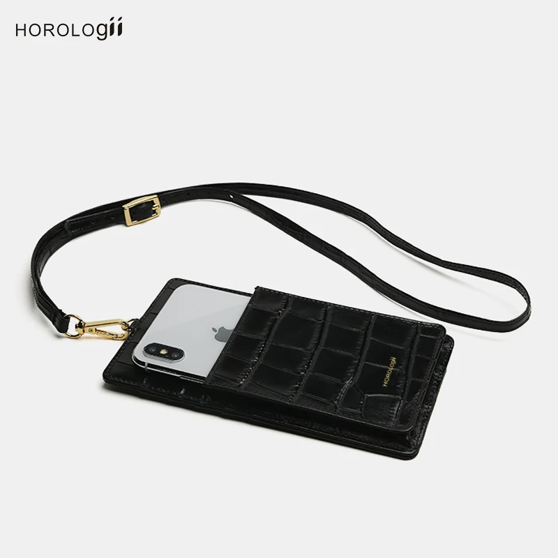 Чехол кошелек Horologii для iphone Xs max с ремешком роскошный чехол из коровьей кожи