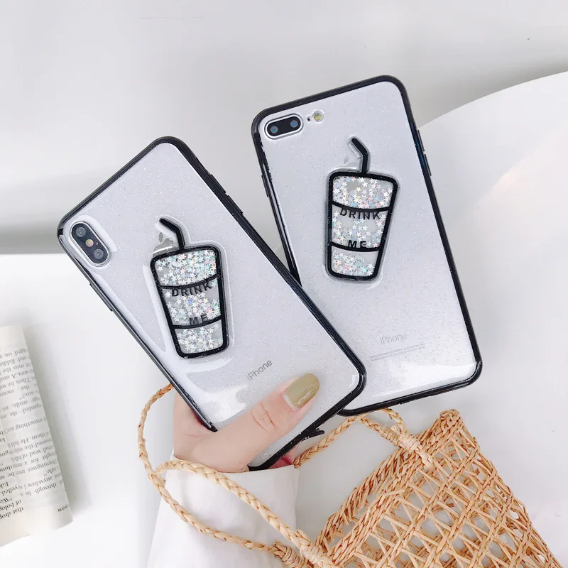 Зыбучие пески бутылка для напитков мобильный чехол телефона IphoneXSmax падение клей