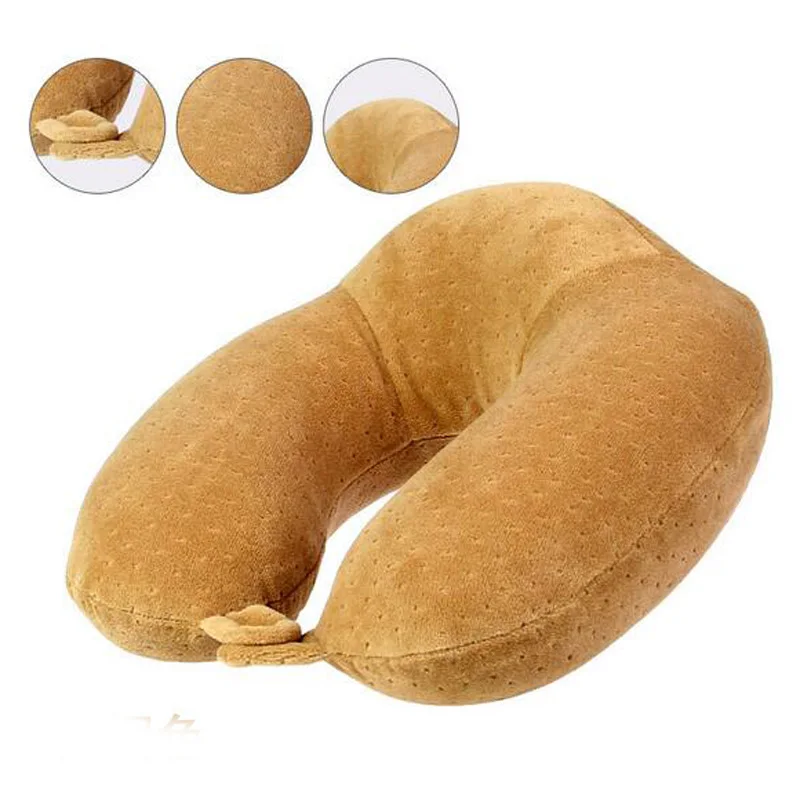 Вельветовая подушка для здоровья Ushape путешествий удобная с эффектом памяти шеи