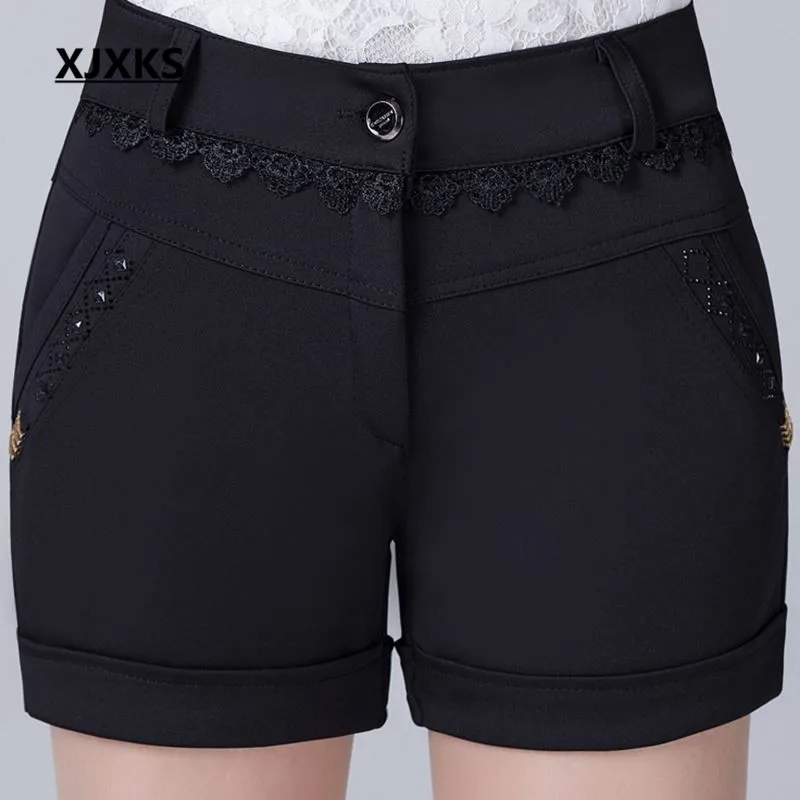 Женские короткие шорты новинка 2019 Осень и Зима базовые размера плюс S-7XL