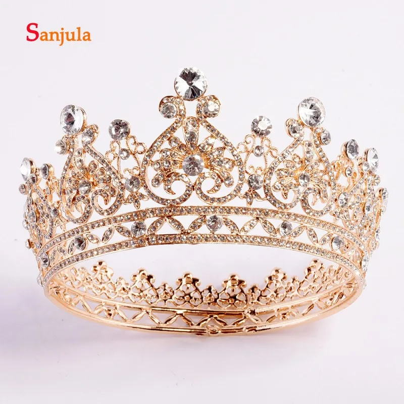 Круглая корона для невесты ювелирное изделие принцессы в Европейском стиле