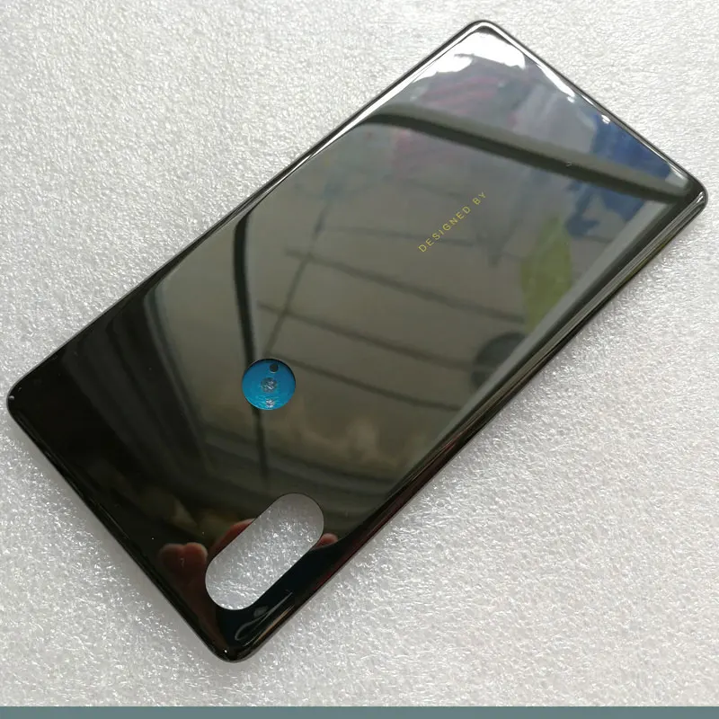 Black no canera lens cera mi c для Xiaomi mi Mix 2S mi x2S чехол для батареи сменный Корпус чехол cera mi c Задняя крышка батареи+ клей - Цвет: Black no canera lens