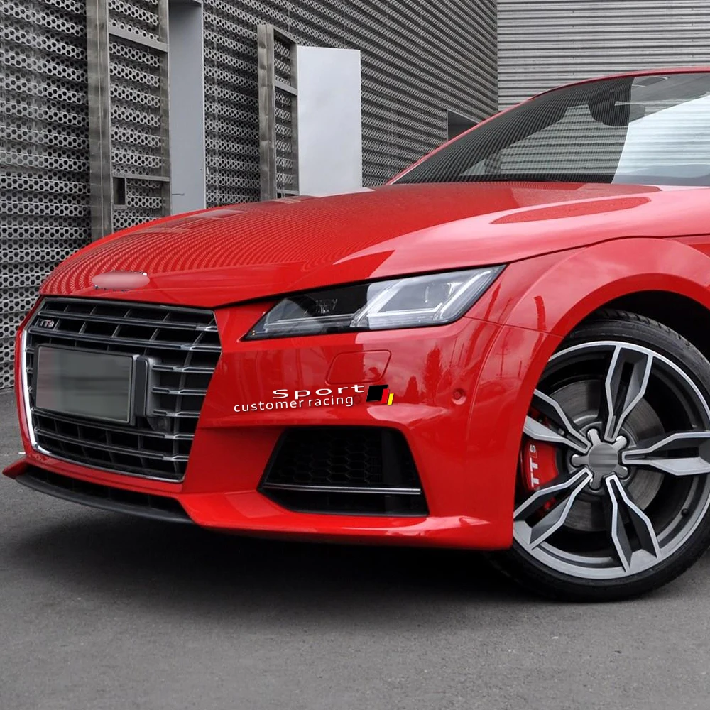 Наклейки на передний бампер спортивные гоночные наклейки для Audi a3 a4 a6 b8 c5 b7 c6 c7 q5 q7