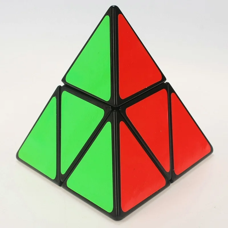 Black Shengshou 2x2x2 2-заказанная Головоломка "Пирамида Рубика" крученая головоломка игрушка Развивающие головоломки игрушка для детей игрушки - Цвет: Black