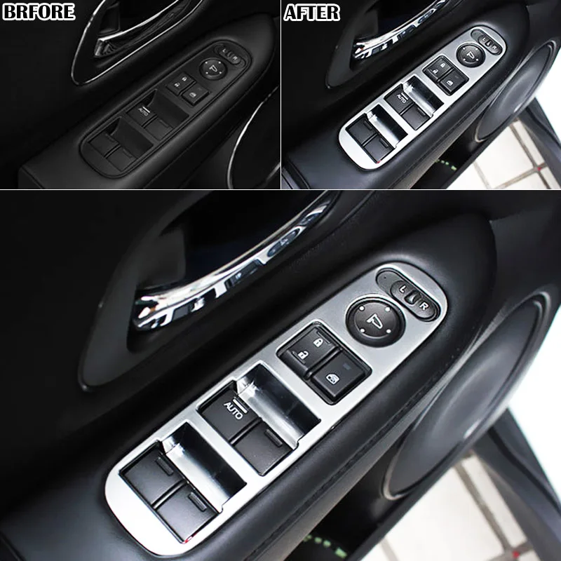 Для Honda HR V HRV Vezel 2016 2017 2018 хромированный переключатель окна панель Крышка