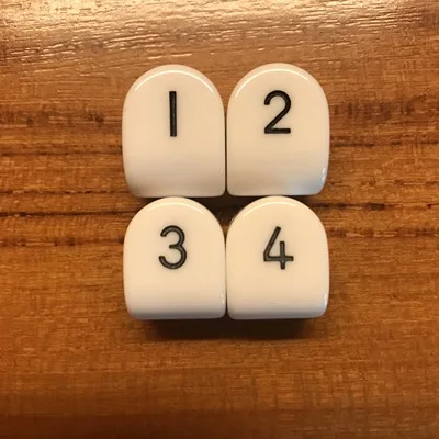 4 шт. D4 игральные кости для подземелий и драконов односторонние игры литье