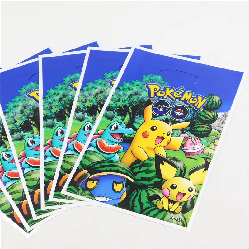 10 шт./лот милые вечерние товары для дня рождения с Пикачу Детская сумка мальчиков